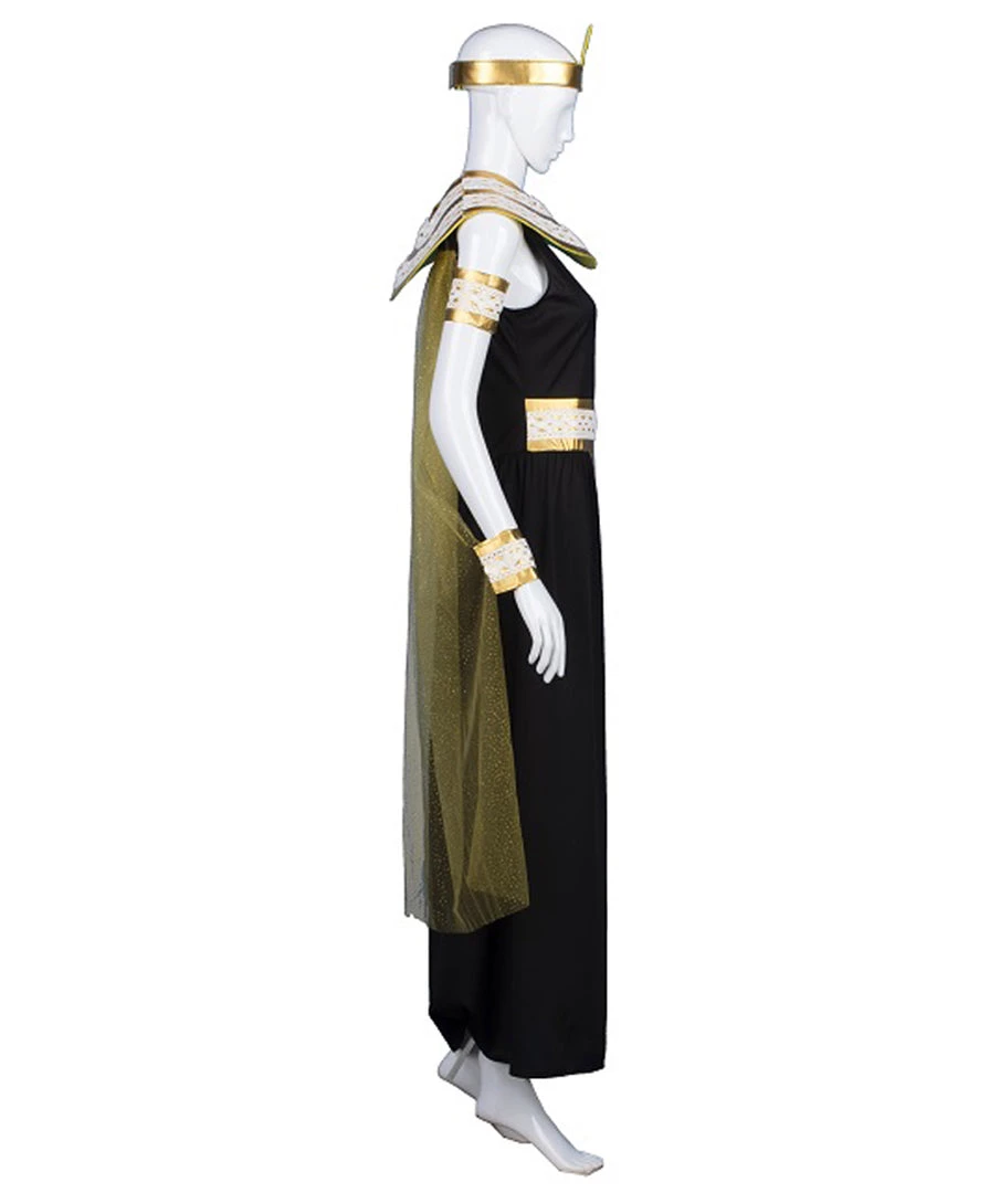 HPO Adult Women's Cleopatra Nile Queen Costume | Black & Gold Cosplay Costume