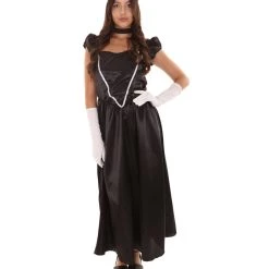 HPO Adult Women's Aristocrat Socialite Dress 20s Costume | Black Cosplay Costume
