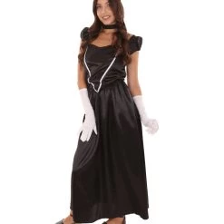 HPO Adult Women's Aristocrat Socialite Dress 20s Costume | Black Cosplay Costume