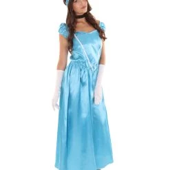 HPO Adult Women's Aristocrat Socialite Dress 20s Costume | Light Blue Cosplay Costume