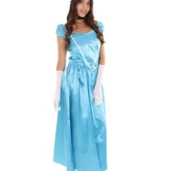 HPO Adult Women's Aristocrat Socialite Dress 20s Costume | Light Blue Cosplay Costume