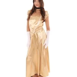 HPO Adult Women's Aristocrat Socialite Dress 20s Costume | Gold Cosplay Costume