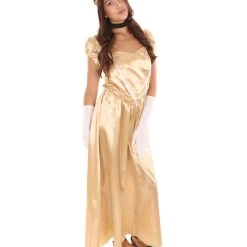 HPO Adult Women's Aristocrat Socialite Dress 20s Costume | Gold Cosplay Costume