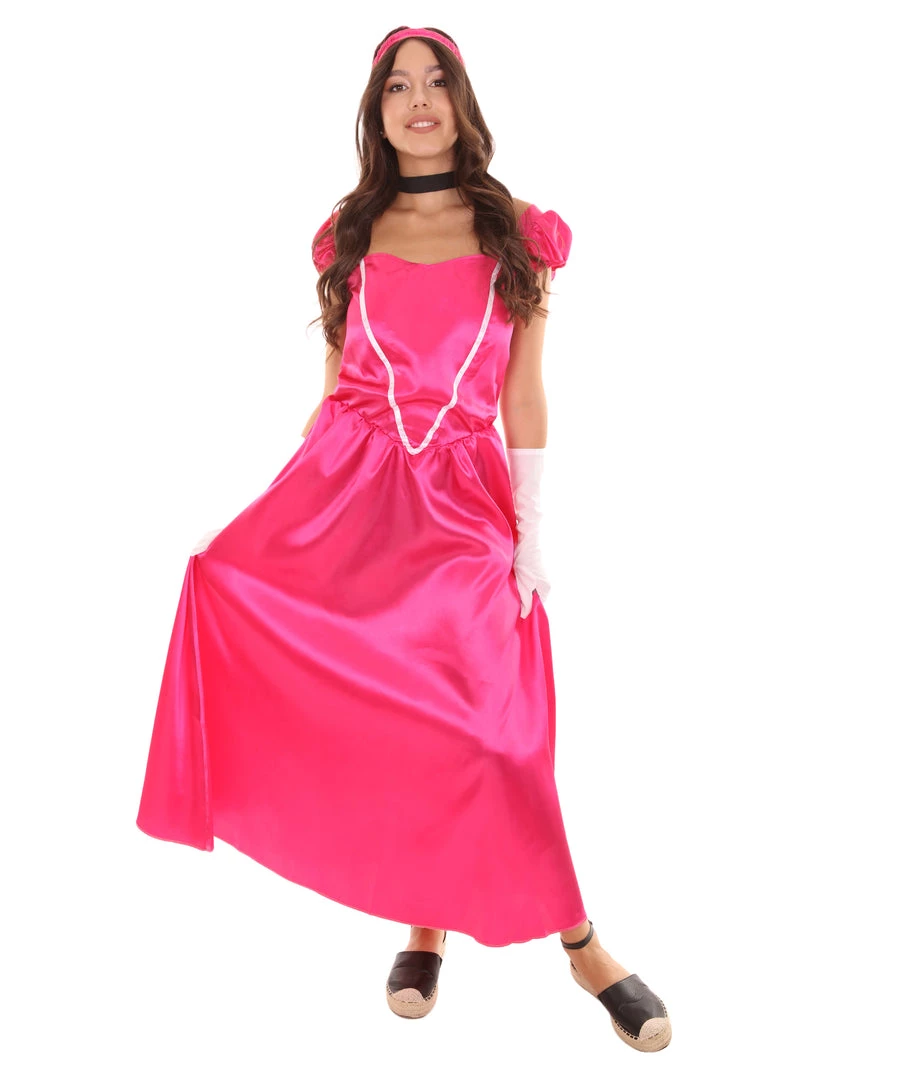 HPO Adult Women's Aristocrat Socialite Dress 20s Costume | Dark Pink Cosplay Costume