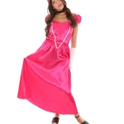 HPO Adult Women's Aristocrat Socialite Dress 20s Costume | Dark Pink Cosplay Costume