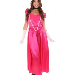 HPO Adult Women's Aristocrat Socialite Dress 20s Costume | Dark Pink Cosplay Costume