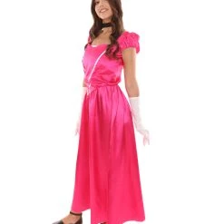 HPO Adult Women's Aristocrat Socialite Dress 20s Costume | Dark Pink Cosplay Costume