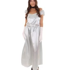 HPO Adult Women's Aristocrat Socialite Dress 20s Costume | Silver Cosplay Costume