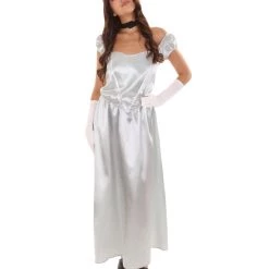 HPO Adult Women's Aristocrat Socialite Dress 20s Costume | Silver Cosplay Costume