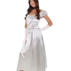 HPO Adult Women's Aristocrat Socialite Dress 20s Costume | Silver Cosplay Costume