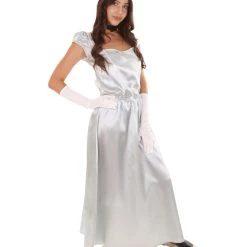 HPO Adult Women's Aristocrat Socialite Dress 20s Costume | Silver Cosplay Costume