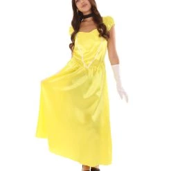HPO Adult Women's Aristocrat Socialite Dress 20s Costume | Yellow Cosplay Costume