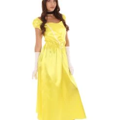 HPO Adult Women's Aristocrat Socialite Dress 20s Costume | Yellow Cosplay Costume