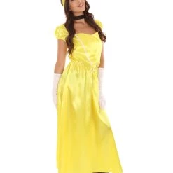 HPO Adult Women's Aristocrat Socialite Dress 20s Costume | Yellow Cosplay Costume