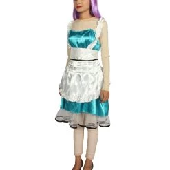 HPO Adult Women's Sexy French Maid Uniform Costume | Lake Blue Cosplay Costume