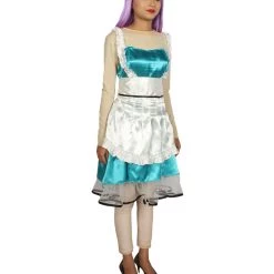 HPO Adult Women's Sexy French Maid Uniform Costume | Lake Blue Cosplay Costume