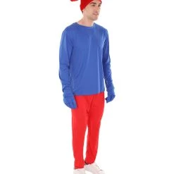 HPO Men's Cosplay Blue Costume | Blue Red Color