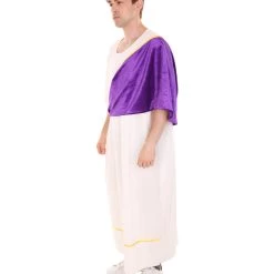 HPO Adult Men's Historical Costume | White And Purple Cosplay Costume