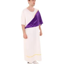 HPO Adult Men's Historical Costume | White And Purple Cosplay Costume