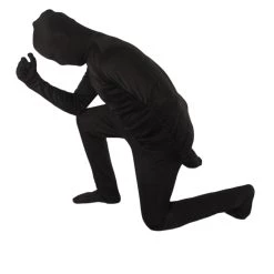 HPO Men's Cosplay Black Skin Suit Guy Costume