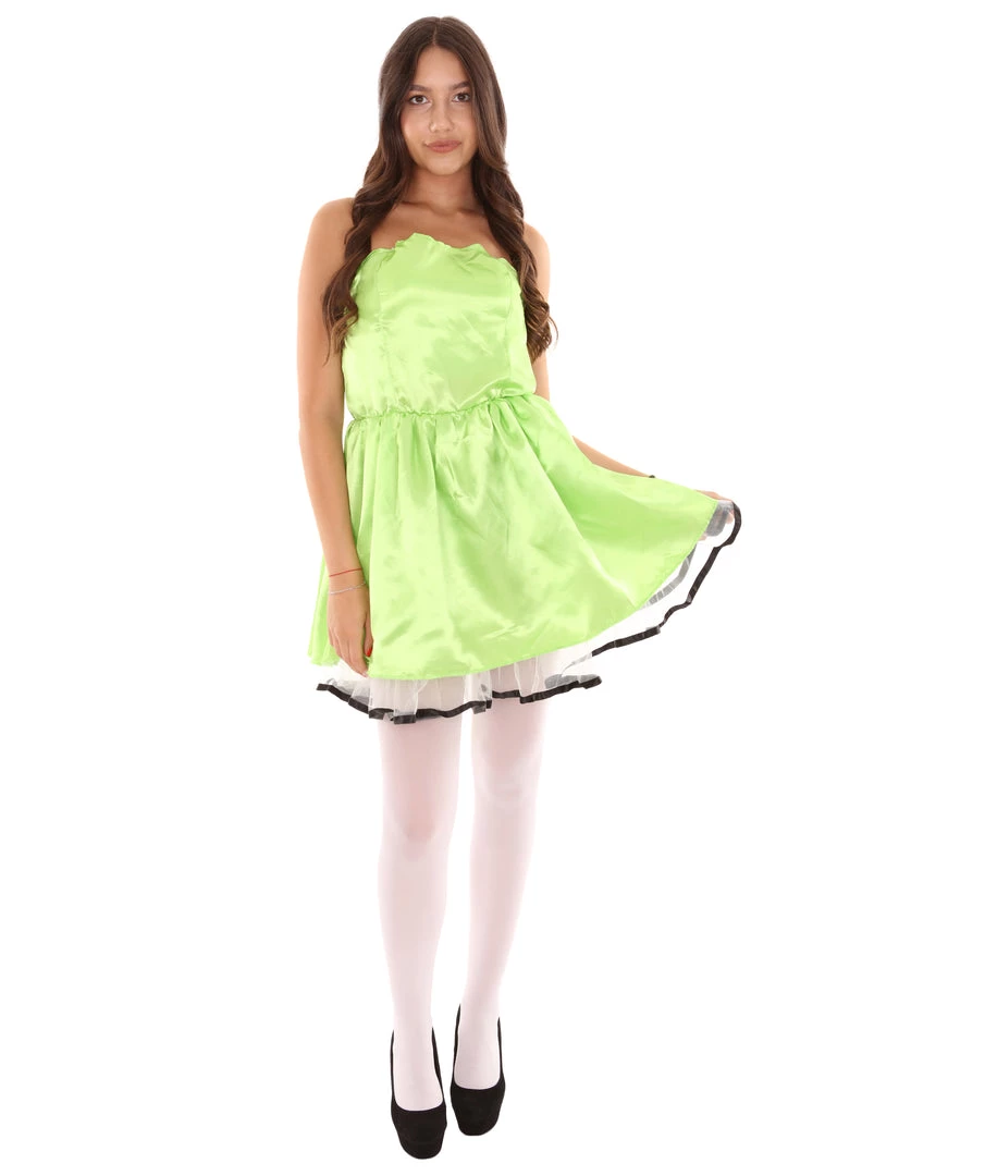 HPO Adult Women's 50s Prom Dress Costume | Lime Cosplay Costume