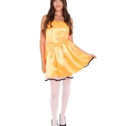 HPO Adult Women's 50s Prom Dress Costume | Orange Cosplay Costume