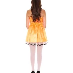 HPO Adult Women's 50s Prom Dress Costume | Orange Cosplay Costume