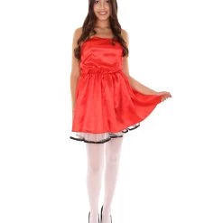 HPO Adult Women's 50s Prom Dress Costume | Red Cosplay Costume