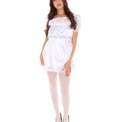 HPO Adult Women's Traditional Maid Uniform Costume | Light Blue Cosplay Costume