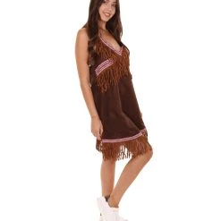 HPO Adult Women's Indian Costume | Brown Cosplay Costume