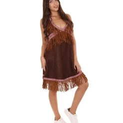 HPO Adult Women's Indian Costume | Brown Cosplay Costume