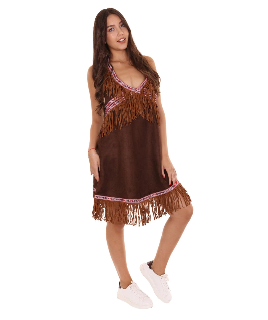 HPO Adult Women's Indian Costume | Brown Cosplay Costume