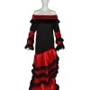 HPO Adult Women's Spanish Senorita Costume | Red & Black Cosplay Costume