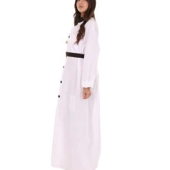 HPO Adult Women's Historical Scientist Costume | White & Black Halloween Costume