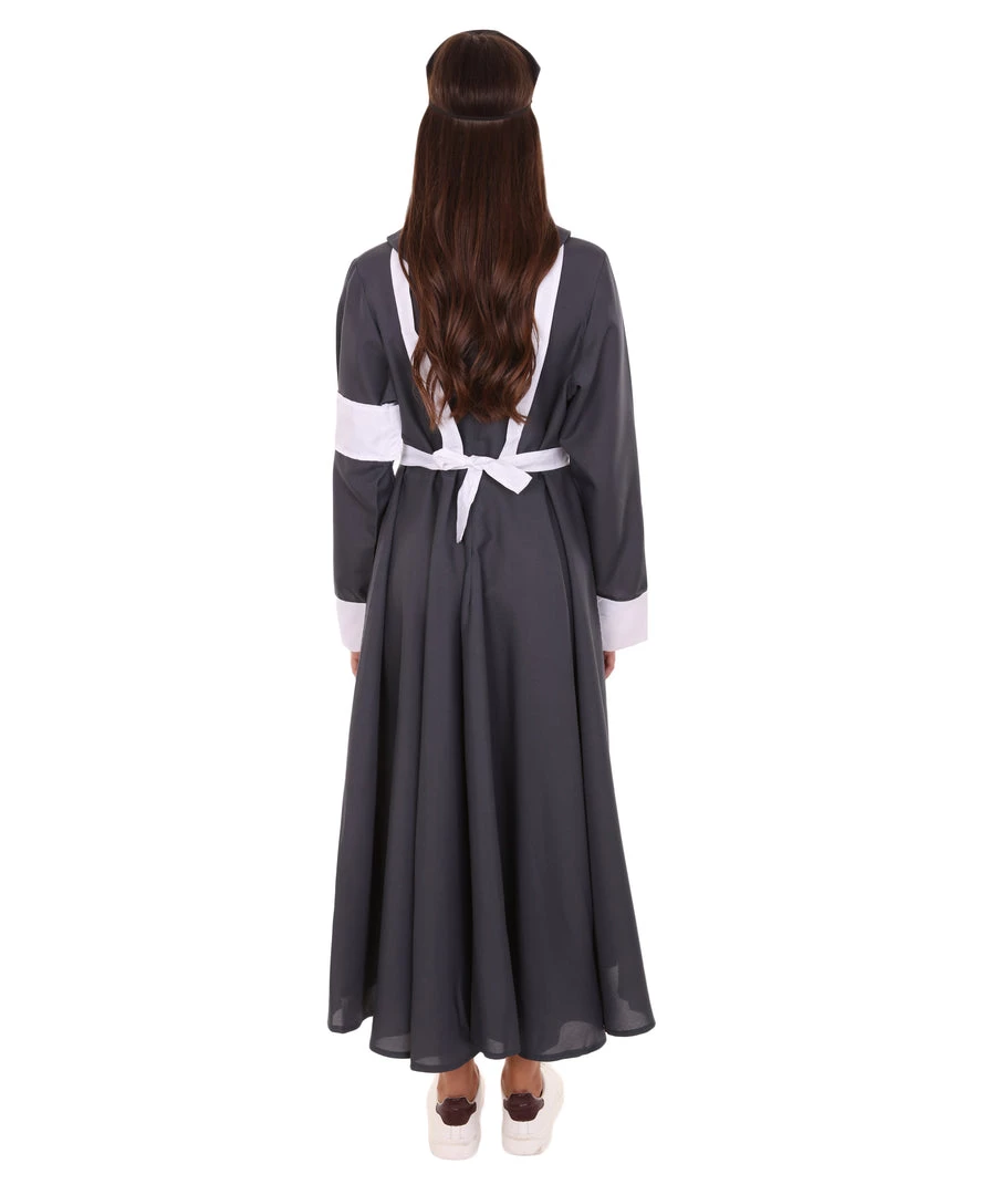 HPO Adult Women's Vintage Nurse Costume | Black & White Cosplay Costume