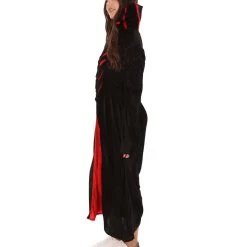 HPO Adult Women's Queen Of Vampires Costume | Black & Red Halloween Costume