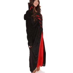 HPO Adult Women's Queen Of Vampires Costume | Black & Red Halloween Costume