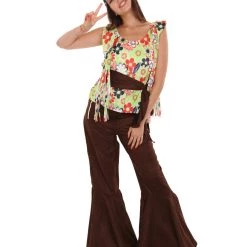 HPO Adult Women's 70's Hippie Costume | Multi Cosplay Costume