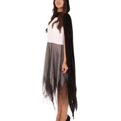 HPO Adult Women's Reaper Costume | Black & White Cosplay Costume