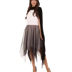 HPO Adult Women's Reaper Costume | Black & White Cosplay Costume