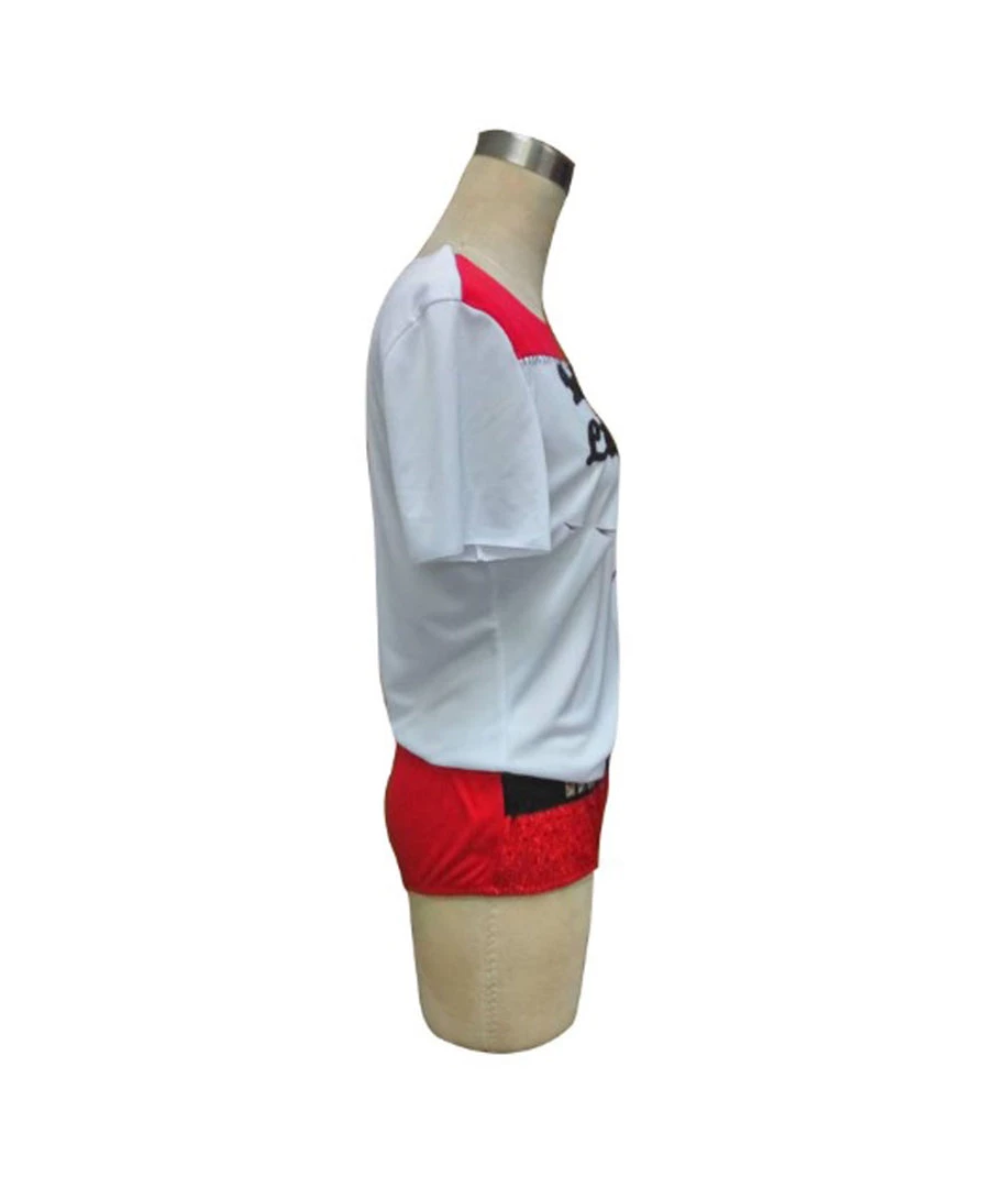 HPO Adult Women's Mad Girl Costume | White,Red & Blue Cosplay Costume