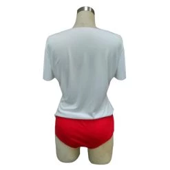 HPO Adult Women's Mad Girl Costume | White,Red & Blue Cosplay Costume