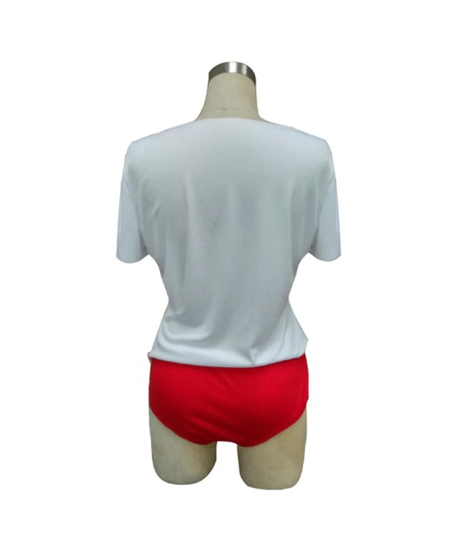 HPO Adult Women's Mad Girl Costume | White,Red & Blue Cosplay Costume