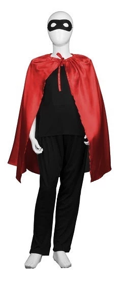 HPO Child's Superhero Party Cape With Mask Set Costume | Red Cosplay Costume