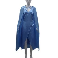 HPO Adult Women's Dress With Cloak Costume | Blue Cosplay Costume