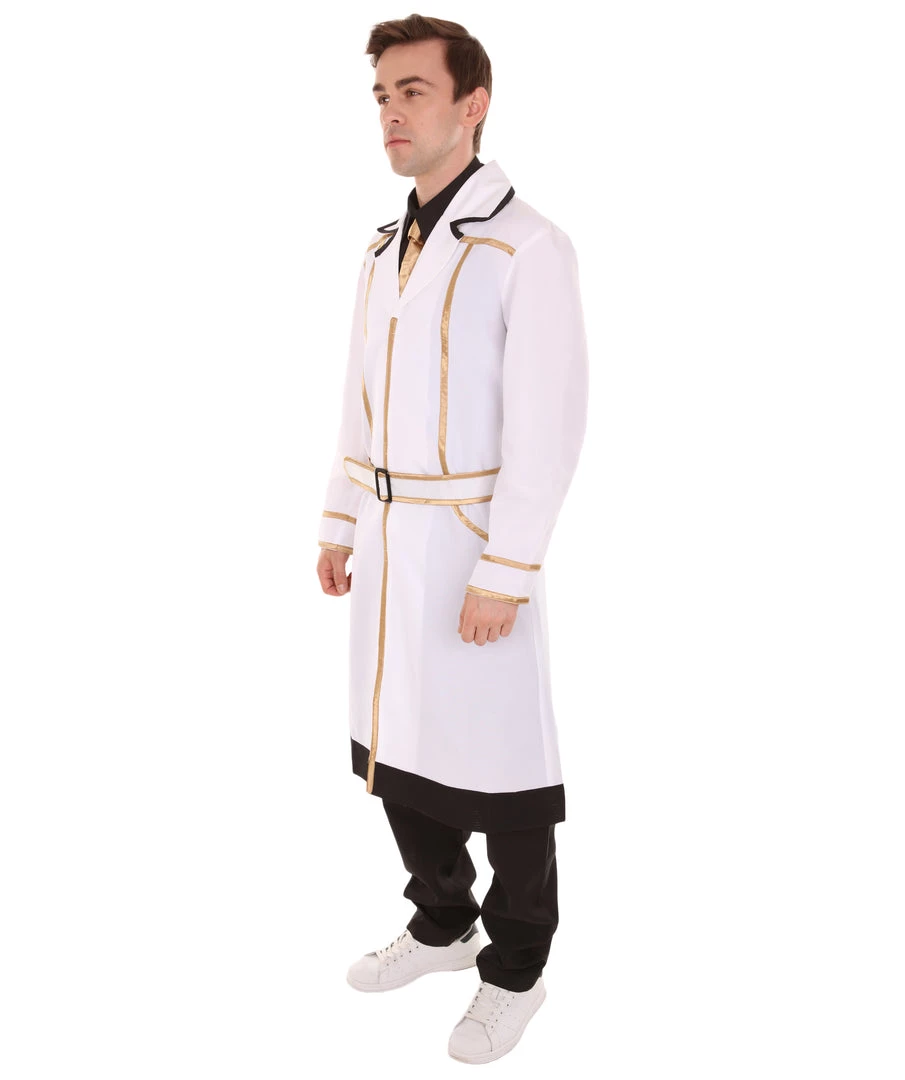 HPO Adult Men's Kaneki Ken Tokyo Ghoul:Re Uniform Outfit Costume | White & Black Cosplay Costume
