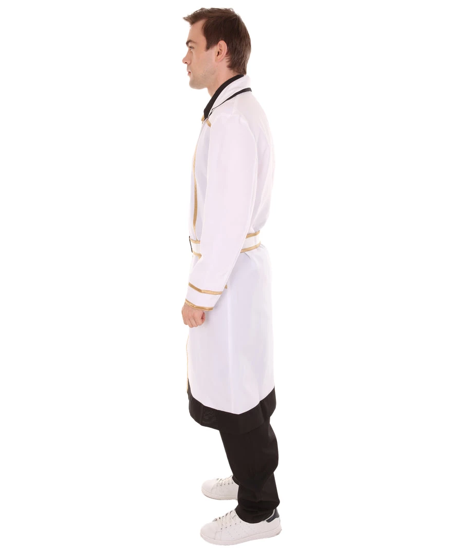 HPO Adult Men's Kaneki Ken Tokyo Ghoul:Re Uniform Outfit Costume | White & Black Cosplay Costume