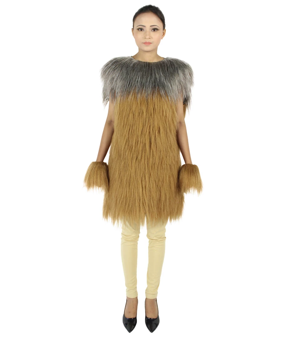 HPO Adult Women's Hairy Warrior Ape Military Leader Resistance Fighter Unisex Costume | Multiple Color Options Cosplay Costume