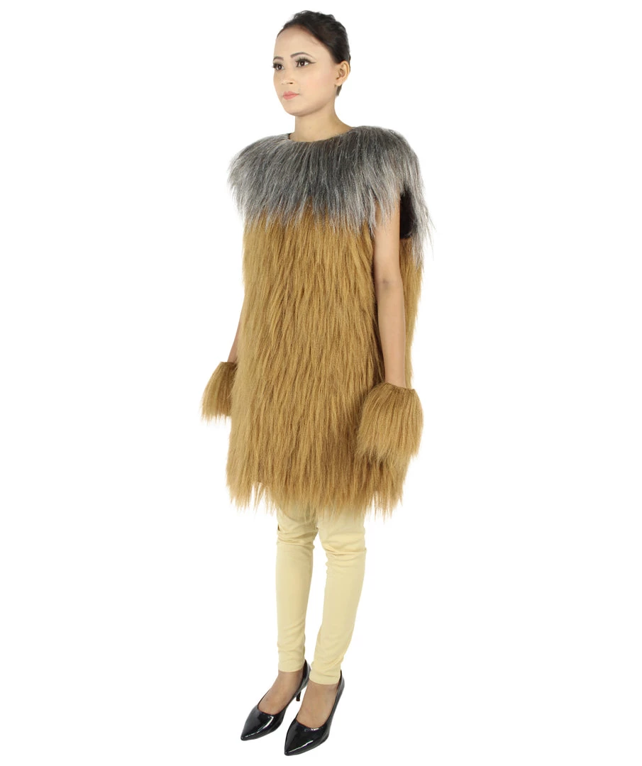 HPO Adult Women's Hairy Warrior Ape Military Leader Resistance Fighter Unisex Costume | Multiple Color Options Cosplay Costume