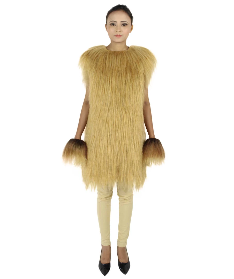 HPO Adult Women's Hairy Warrior Ape Military Leader Resistance Fighter Unisex Costume | Multiple Color Options Cosplay Costume